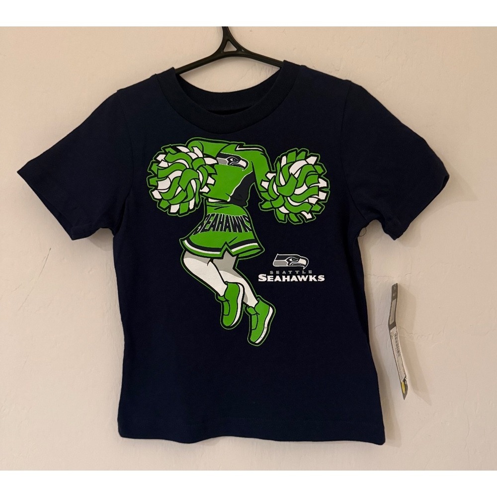 Seattle Seahawks Toddler Cheerleader Short Sleeve T-shirt -Size 2T -NWT
